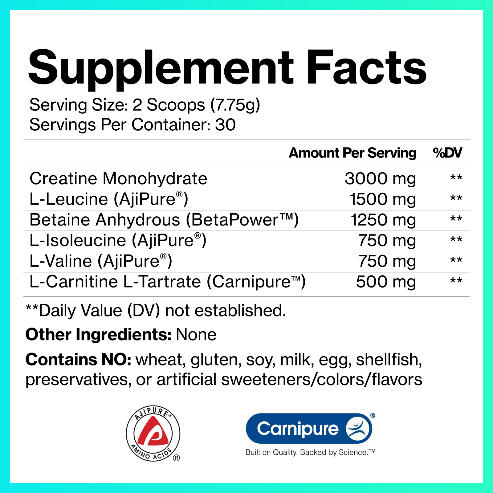 PostPump Supplement Facts